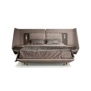 Casa Padrino Luxus Doppelbett Dunkelbraun - Hochwertige Verarbeitung - Moderne Schlafzimmer M�bel - Luxus Qualit�t