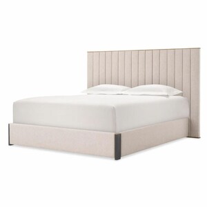 Casa Padrino Luxus Doppelbett Naturfarben / Messing / Schwarzgrau 180 x 210 cm - Schlafzimmer M�bel