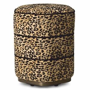 Casa Padrino Luxus Hocker Leopard / Bronze H. 54 cm - Luxus Hotel M�bel