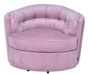 Casa Padrino Luxus Drehsessel Rosa 90 x 86 x H. 71 cm - Samt Sessel - Wohnzimmer Sessel - Wohnzimmer Mbel