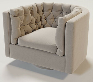 Casa Padrino Luxus Samt Drehsessel Beige 73 x 66 x H. 74 cm - Wohnzimmer Sessel - Hotel Sessel - Wohnzimmer M�bel - Hotel M�bel - Luxus M�bel - Luxus Wohnzimmer Einrichtung