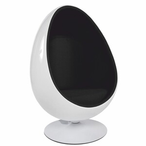 Casa Padrino Luxus Drehsessel Wei� / Schwarz H. 133 cm - Luxus M�bel