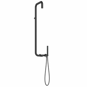 Casa Padrino Luxus Duschgarnitur mit �berkopfbrause und Handbrause Schwarz H. 122,7 cm