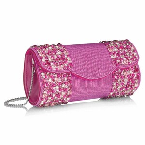 Zina Monaco Luxus Damen Handtasche Pink 19 cm - Made in Italy