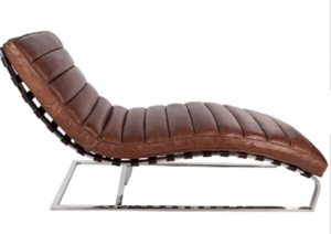 Casa Padrino Luxus Echtleder Vintage Oviedo Liege / Sessel Braun - Leder Sessel Art Deco Lounge Relax Sessel