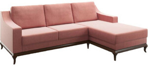 Casa Padrino Luxus Ecksofa Rosa / Dunkelbraun 225 x 173 x H. 77 cm - Wohnzimmer Sofa mit Schlaffunktion - Wohnzimmer Mbel - Luxus Mbel - Luxus Interior