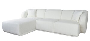 Casa Padrino Luxus Ecksofa Linke Seite Wei 251 x 166 x H. 75 cm - Modulare Wohnzimmer Mbel
