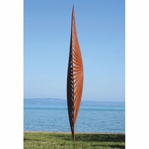 Casa Padrino Luxus Garten Deko Stahl Skulptur Rost H. 400 cm - Garten Skulpturen
