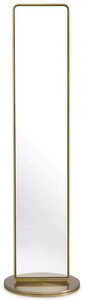 Casa Padrino Luxus Standspiegel Messing  55 x H. 200 cm - Freistehender drehbarer doppelseitiger Edelstahl Standspiegel - Schlafzimmer Spiegel - Schlafzimmer M�bel - Luxus Qualit�t