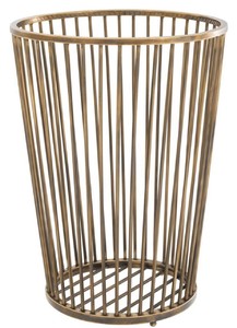 Casa Padrino Luxus Edelstahl W�schekorb Vintage Messingfarben  30 x H. 40,5 cm - Luxus Badezimmer Accessoires