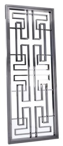 Casa Padrino Luxus Edelstahl Wandspiegel Silber 85 x 6 x H. 220 cm - Designer Spiegel - Garderobenspiegel - Wohnzimmer Spiegel