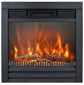 Casa Padrino Luxus Elektro Einbaukamin Schwarz 62 x 19,5 x H. 61 cm - Wohnzimmer Deko LED Kamin mit Fernbedienung - Wohnzimmer Mbel - Luxus Mbel - Luxus Elektro LED Einbaukamine