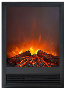 Casa Padrino Luxus Elektro Einbaukamin Schwarz 47 x 20,5 x H. 66,5 cm - Wohnzimmer Deko LED Kamin mit Fernbedienung - Wohnzimmer Mbel - Luxus Mbel - Luxus Elektro LED Einbaukamine