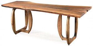 Casa Padrino Luxus Massivholz Esstisch Braun 200 x 100 x H. 76 cm - K�chentisch aus massivem Walnussholz - Esszimmer M�bel - Massivholz M�bel - Luxus M�bel