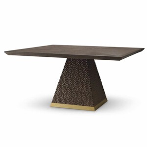 Casa Padrino Luxus Esstisch Dunkelbraun / Antik Messing 150 cm - Esszimmer M�bel