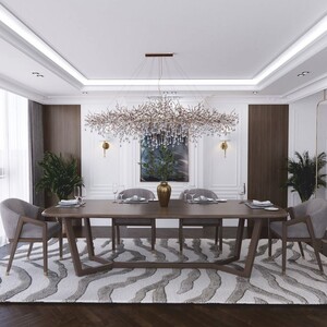 Casa Padrino Luxus Esstisch Dunkelbraun 200 cm - Luxus Esszimmer M�bel