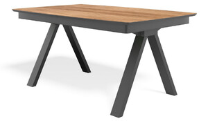 Casa Padrino Luxus Esstisch Naturfarben / Schwarz 138-236 x 90 x H. 77 cm - Ausziehbarer Massivholz Konferenztisch - Esszimmer M�bel - B�ro M�bel - Massivholz M�bel - Luxus M�bel