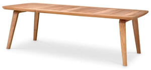 Casa Padrino Luxus Garten Esstisch Naturfarben 245 x 110 x H. 76 cm - Rechteckiger Teakholz Gartentisch - Esszimmer M�bel - Garten M�bel - Luxus M�bel - Luxus Qualit�t