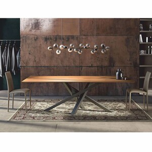 Casa Padrino Luxus Esstisch Braun / Grau 220 cm - Luxus Esszimmer M�bel