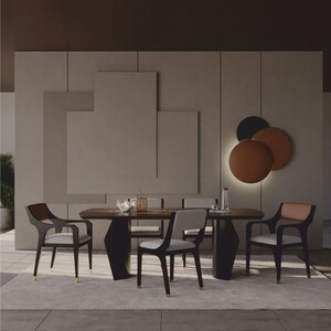 Casa Padrino Luxus Esszimmer Set - 1 Esstisch und 6 Esszimmer St�hle - Hotel & Esszimmer M�bel