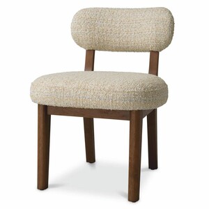 Casa Padrino Luxus Esszimmer Stuhl Beige / Dunkelbraun H. 77,5 cm - Esszimmer M�bel