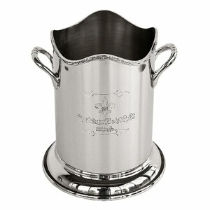 Casa Padrino Luxus Flaschenk�hler Silber  16 x H. 18 cm - Weink�hler f�r eine Flasche mit Gravur