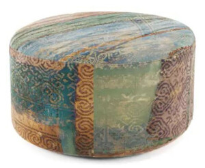 Casa Padrino Luxus Fuhocker Mehrfarbig  75 x H. 30 cm - Runder Samt Hocker - Wohnzimmer Mbel - Hotel Mbel - Luxus Mbel - Luxus Einrichtung