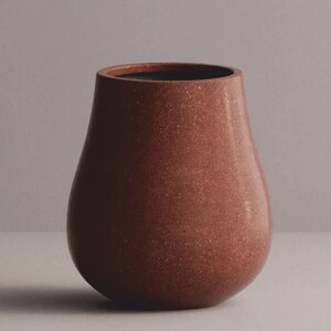 Casa Padrino Luxus Garten Deko Beton Blumentopf Braun  53 x H. 60 cm