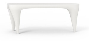 Casa Padrino Luxus Garten Konsole Matt Wei� 200 cm