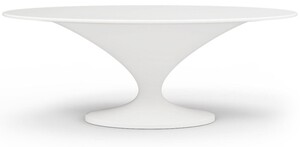 Casa Padrino Luxus Garten Esstisch Matt Wei� 200 x 120 x H. 75 cm