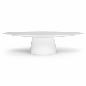 Casa Padrino Luxus Garten Esstisch Matt Wei� 300 x 130 x H. 75 cm