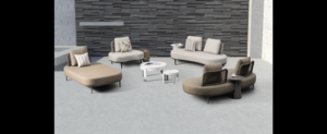 Casa Padrino Luxus Garten Liege Grau / Beige 7-teilig 216 x 100 x H. 72.5 cm - Wetterfest und hochwertig verarbeitet - Moderne Garten M�bel - Luxus Qualit�t