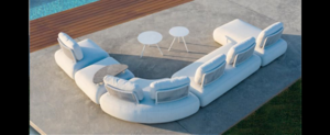 Casa Padrino Luxus Garten Liege Grau 6-teilig 190 x 100 x H. 88 cm - Wetterfest und hochwertig verarbeitet - Moderne Garten M�bel - Luxus Qualit�t