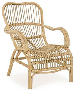 Casa Padrino Luxus Gartensessel Naturfarben 63 x 83 x H. 87 cm - Wetterbest�ndiger Garten & Terrassen Sessel - Garten & Terrassen M�bel - Luxus Kollektion