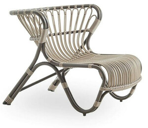 Casa Padrino Luxus Garten Lounge Sessel Mokka / Beige 79 x 92 x H. 68 cm - Wetterbest�ndiger Garten & Terrassen Sessel - Garten & Terrassen M�bel - Luxus Qualit�t