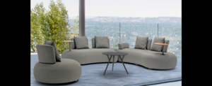 Casa Padrino Luxus Garten Lounge Set Anthrazit 3-teilig 210 x 90 x H. 78 cm - Wetterfest und hochwertig verarbeitet - Moderne Garten M�bel - Luxus Qualit�t