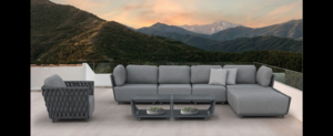 Casa Padrino Luxus Garten Lounge Set Anthrazit 8-teilig 110 x 90 x H. 86 cm - Wetterfest und hochwertig verarbeitet - Moderne Garten M�bel - Luxus Qualit�t