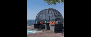 Casa Padrino Luxus Garten Lounge Set Anthrazit 8-teilig 190 x 200 x H. 220 cm - Wetterfest und hochwertig verarbeitet - Moderne Garten M�bel - Luxus Qualit�t