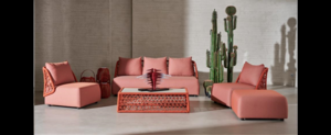 Casa Padrino Luxus Garten Lounge Set Grau 5-teilig 198 x 90 x H. 80 cm - Wetterfest und hochwertig verarbeitet - Moderne Garten M�bel - Luxus Qualit�t