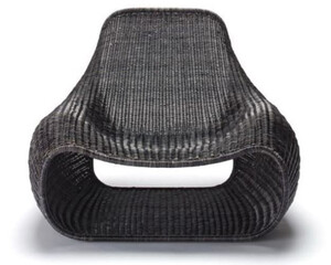 Casa Padrino Luxus Garten Sessel Schwarz 104 x 89 x H. 85 cm - Rattan Sessel - Rattan Mbel - Garten & Terrassen Mbel - Luxus Qualitt - Made in Italy