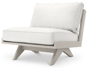 Casa Padrino Luxus Gartensessel Wei / Sandfarben 80 x 88 x H. 76 cm - Garten Terrassen Hotel Mbel - Luxus Qualitt