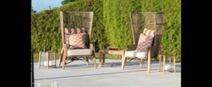 Casa Padrino Luxus Garten Sitzgruppe Beige 3-teilig 82 x 90 x H. 140 cm - Wetterfest und hochwertig verarbeitet - Moderne Garten M�bel - Luxus Qualit�t