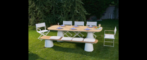 Casa Padrino Luxus Garten Stuhl Set Hellgrau / Grau 5-teilig 57 x 52 x H. 87 cm - Wetterfest und hochwertig verarbeitet - Moderne Garten M�bel - Luxus Qualit�t