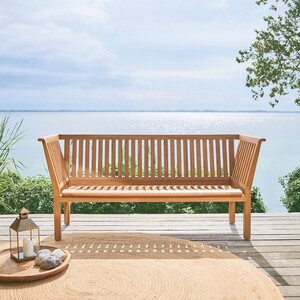 Casa Padrino Luxus Teakholz Gartenbank Braun 180 cm - Teakholz Garten M�bel