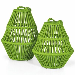 Casa Padrino Luxus Gartenlaternen Set Gr�n - Garten & Terrassen Deko Accessoires
