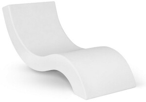 Casa Padrino Luxus Poolliege Matt Wei� 180 x 70 x H. 62,5 cm - Moderne Wetterbest�ndige Liege - Gartenliege - Garten Hotel Pool M�bel - Luxus Qualit�t