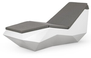 Casa Padrino Luxus Gartenliege Matt Wei� / Dunkelgrau 192 cm