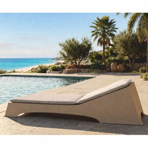 Casa Padrino Luxus Gartenliege Matt Beige / Grau 225 cm - Hotel & Garten M�bel