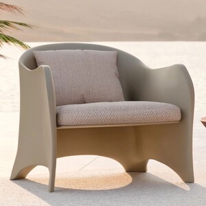 Casa Padrino Luxus Garten Sessel Matt Grau / Grau - Hotel & Garten M�bel