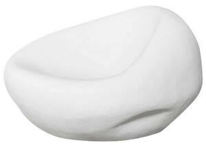 Casa Padrino Designer Gartensessel Matt Wei� 100 x 110 x H. 70 cm - Wetterbest�ndiger Garten Terrassen Sessel - Hotel M�bel - Luxus Qualit�t